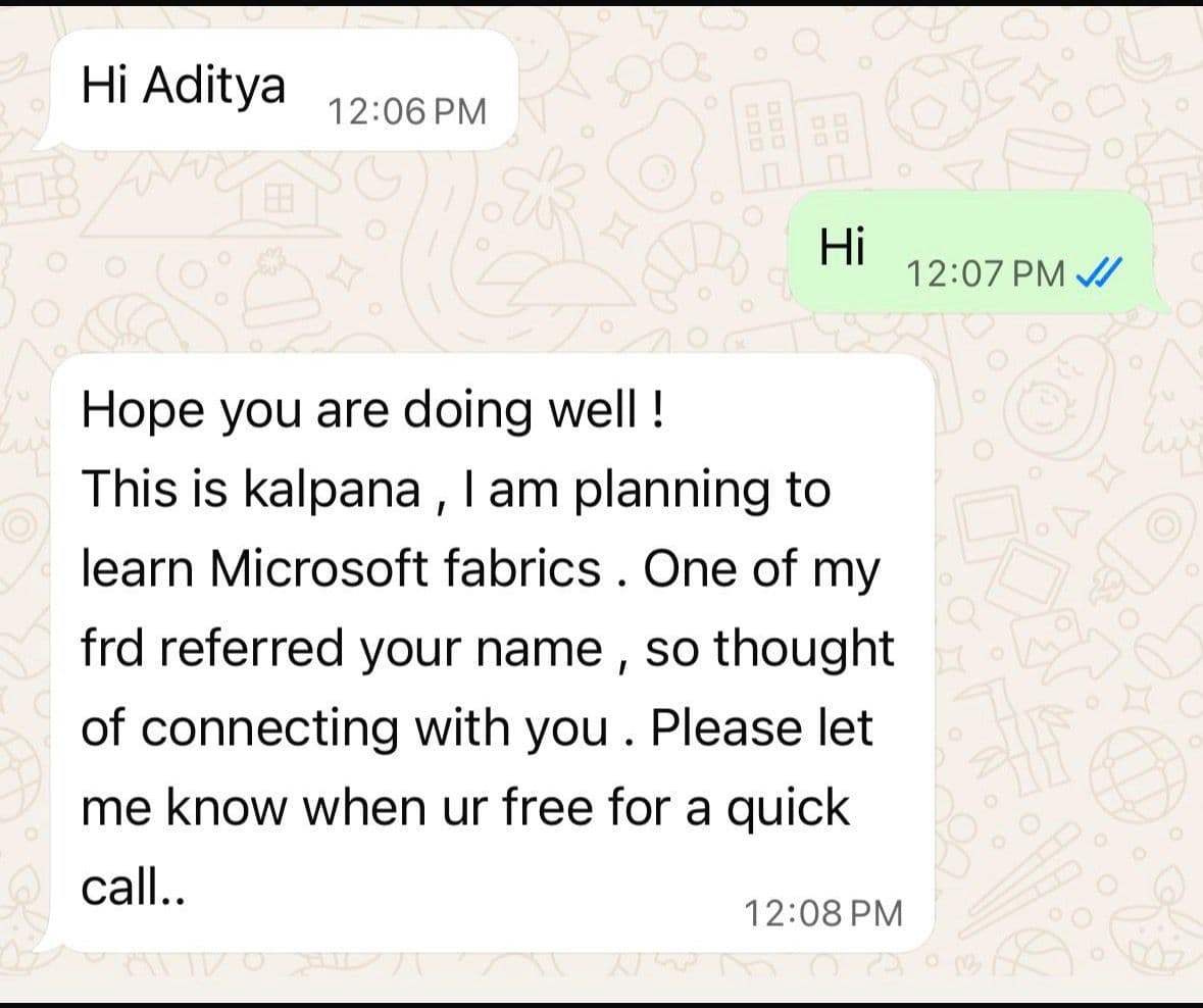 Referral-based inquiry from interested learner